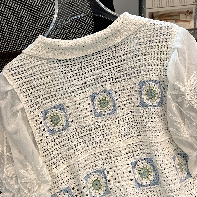 Short France style shirt sweet summer tops for women