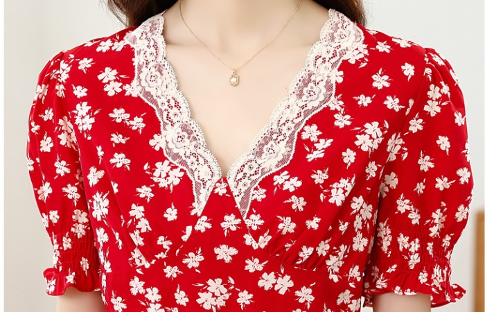 Spring and summer long dress vacation dress for women
