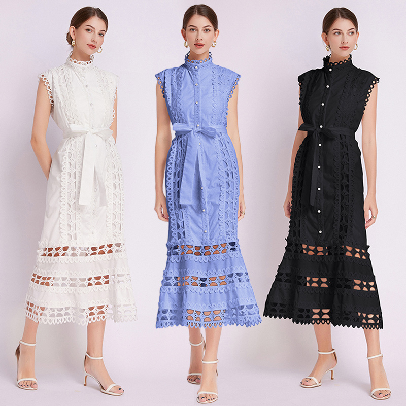 A-line lace summer France style dress for women