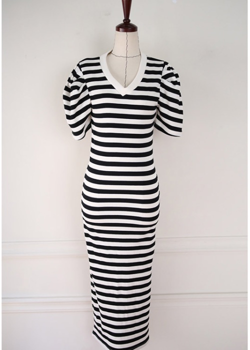 Temperament summer dress Korean style long dress for women