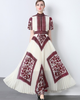 Pleats Please short sleeve printing dress