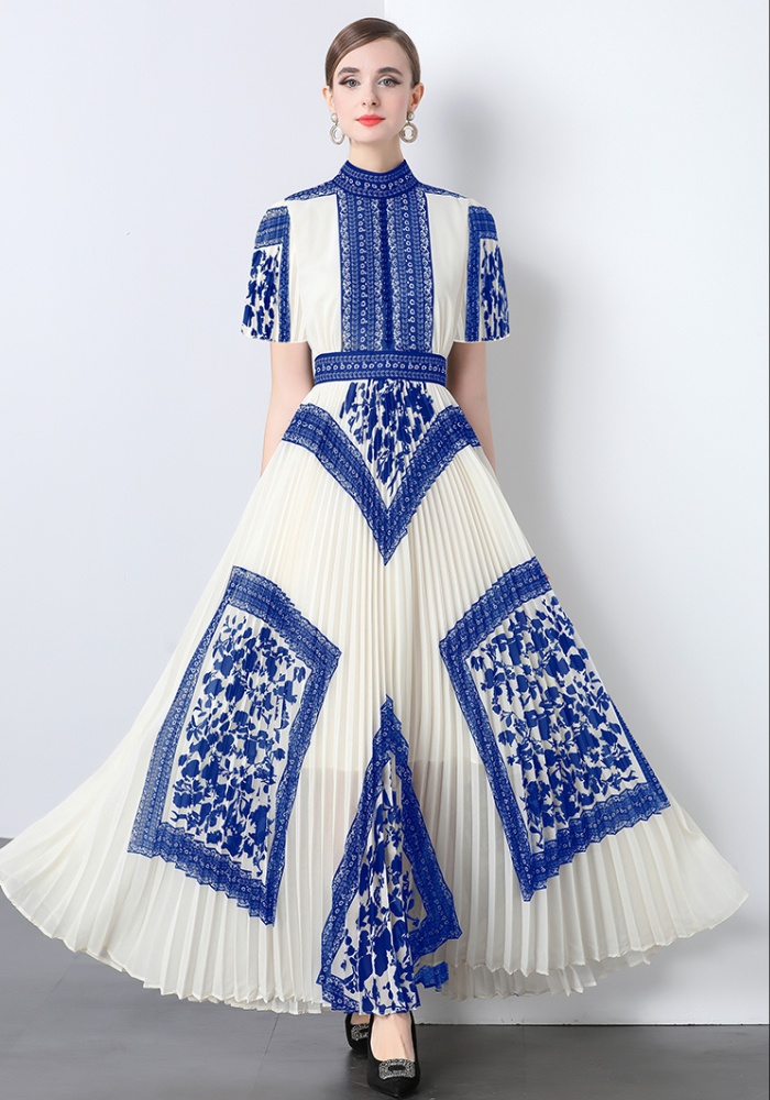 Pleats Please short sleeve printing dress