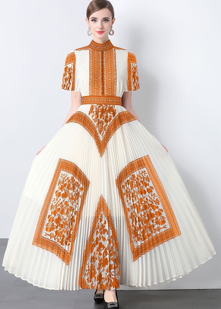 Pleats Please short sleeve printing dress