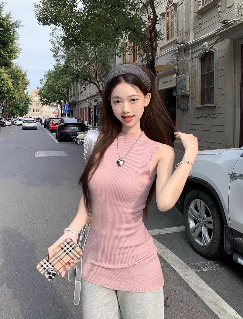 Knitted Korean style vest summer tops for women