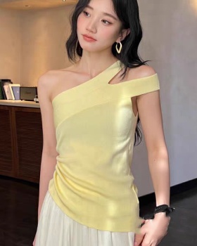 Knitted frenum tops summer Korean style vest for women