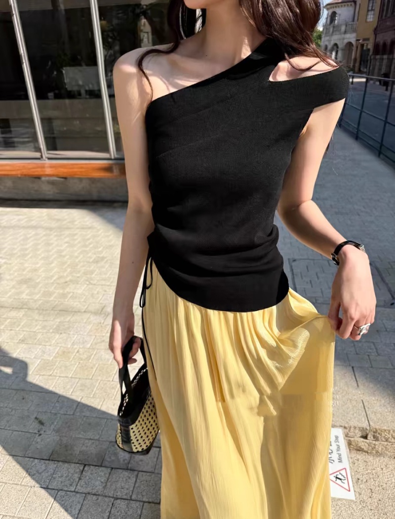 Knitted frenum tops summer Korean style vest for women