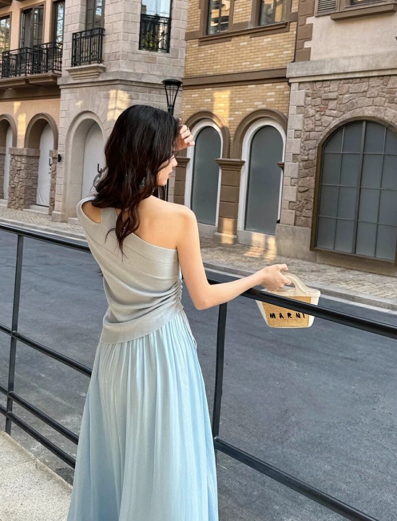 Knitted frenum tops summer Korean style vest for women