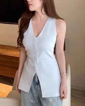 Wears outside vest knitted tops for women
