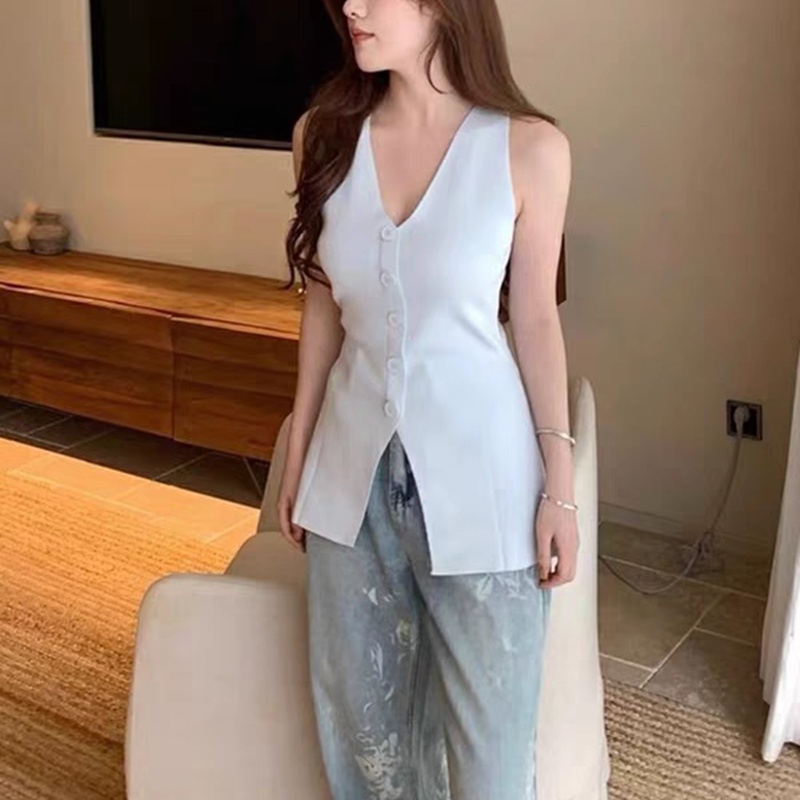 Wears outside vest knitted tops for women