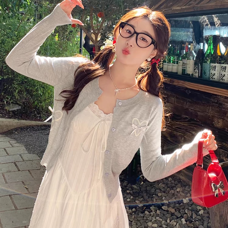 Thin tender knitted cardigan summer sunscreen coat for women