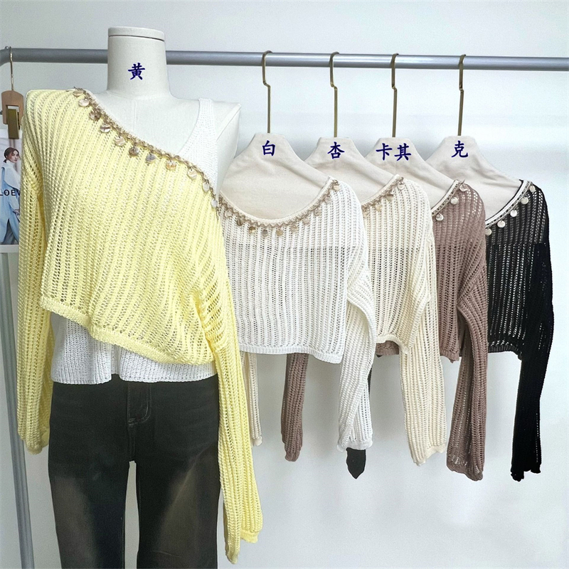 Long sleeve Korean style flat shoulder sun shirt