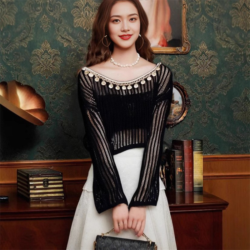 Long sleeve Korean style flat shoulder sun shirt