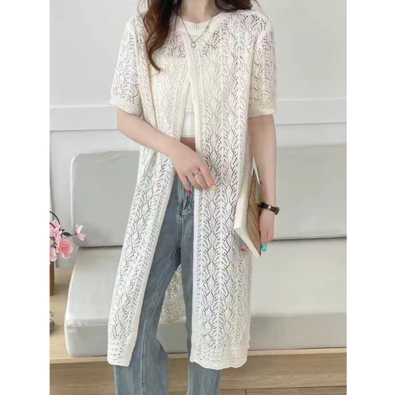 Long split tops outside the ride knitted dress for women