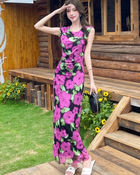 Temperament summer fashion dress ladies slim long dress