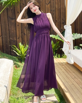 Irregular fashion dress summer slim long dress