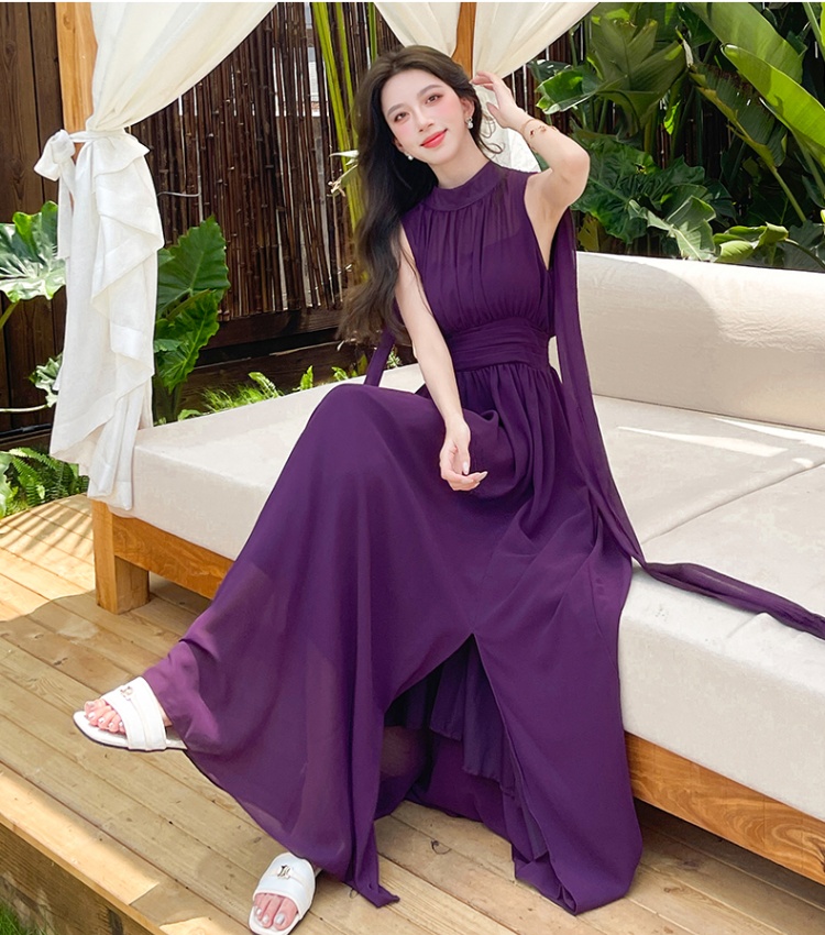 Irregular fashion dress summer slim long dress