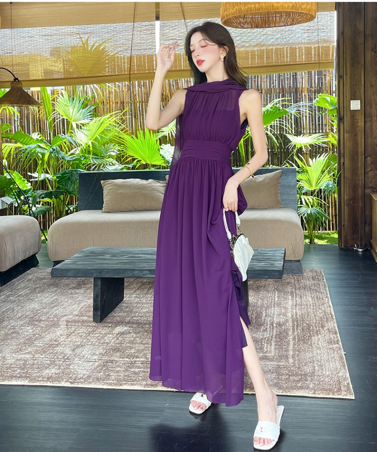 Irregular fashion dress summer slim long dress