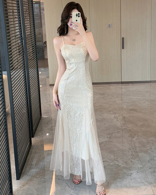 Preside mermaid dress sling wrapped chest evening dress