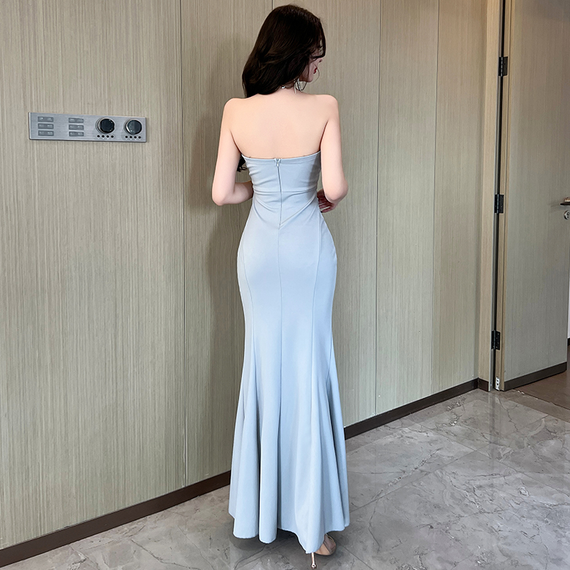 Niche temperament dress mermaid wrapped chest long dress for women