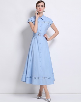 Hollow frenum long dress slim dress for women