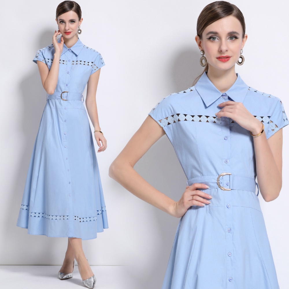 Hollow frenum long dress slim dress for women