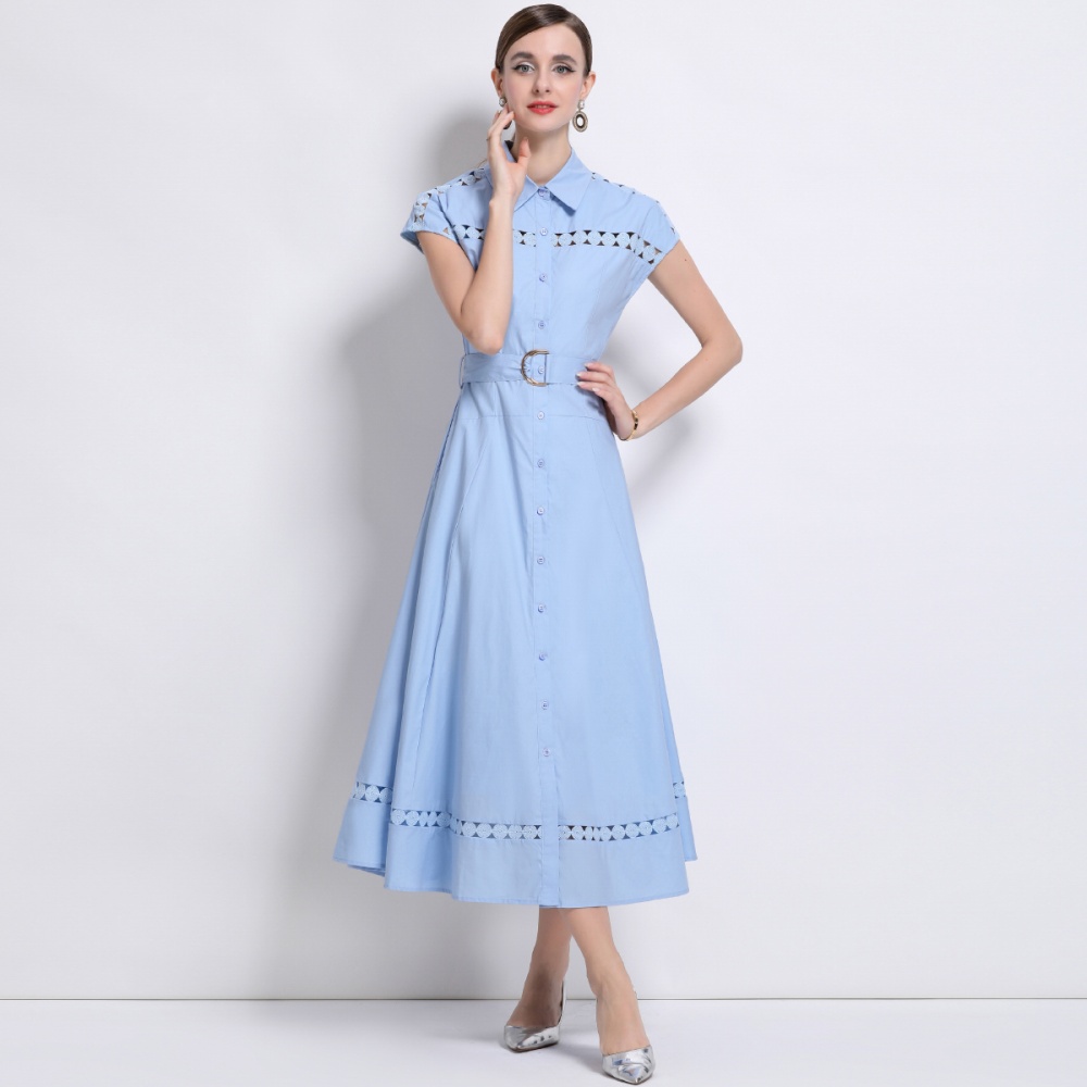 Hollow frenum long dress slim dress for women
