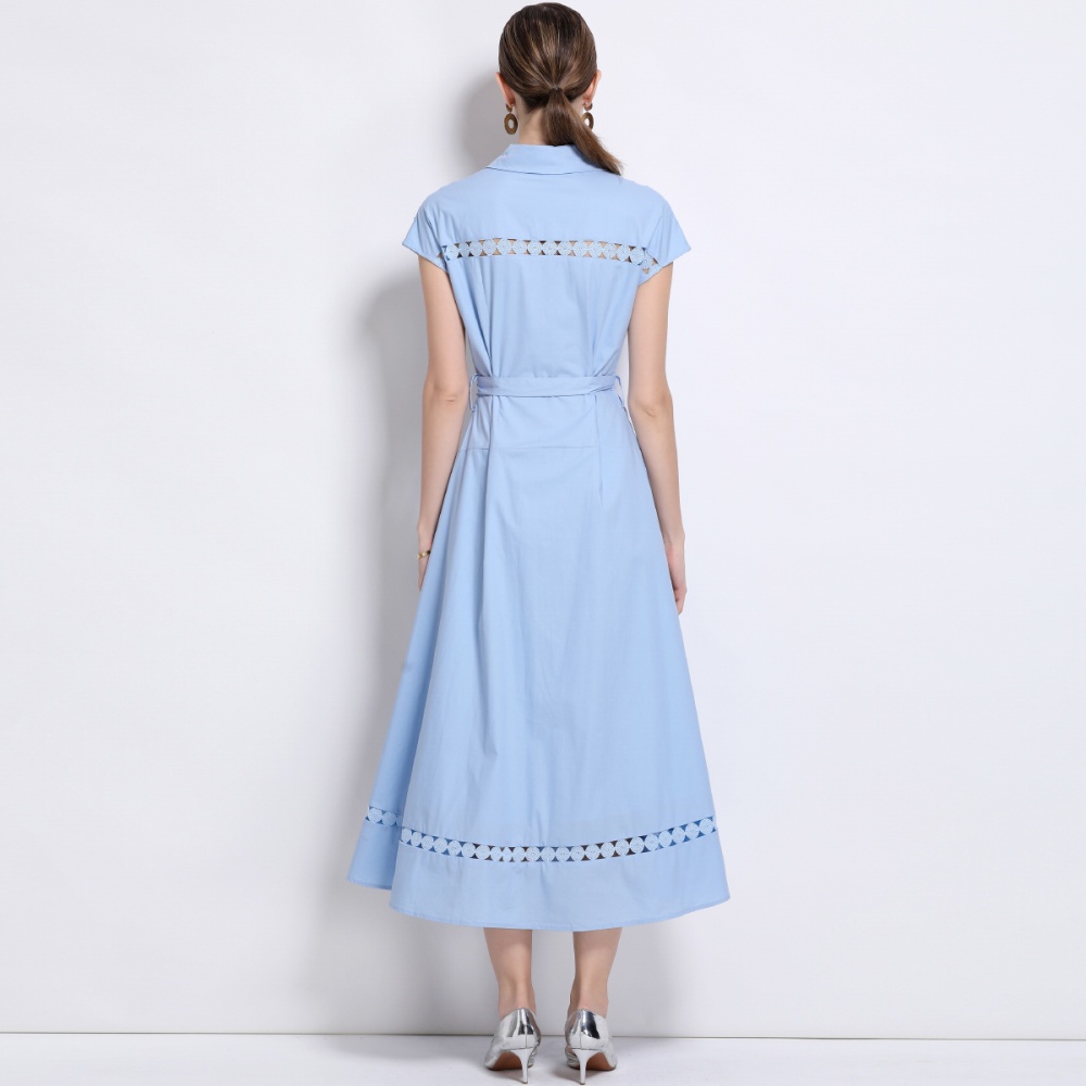 Hollow frenum long dress slim dress for women