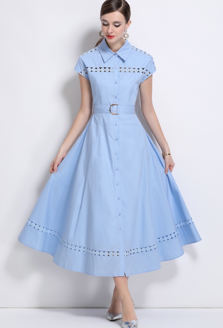 Hollow frenum long dress slim dress for women