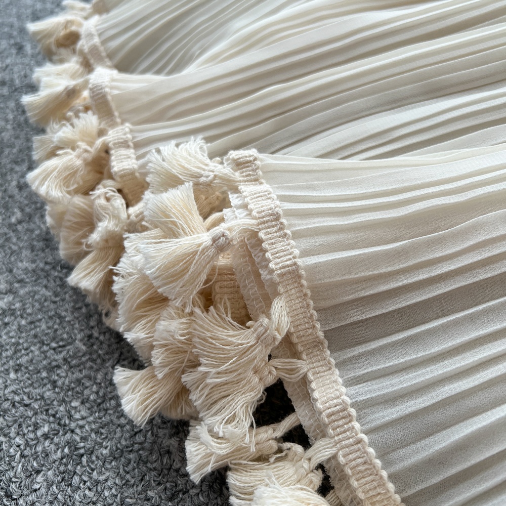 Fashion crimp dress cstand collar long dress for women