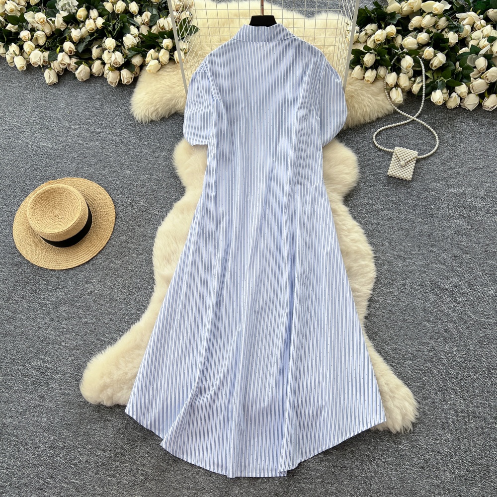 Rhinestone Korean style dress loose long dress for women