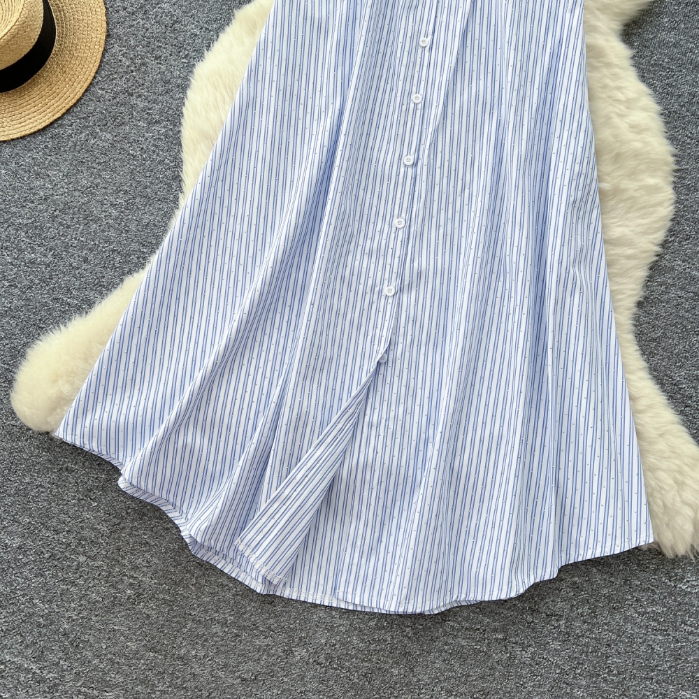Rhinestone Korean style dress loose long dress for women