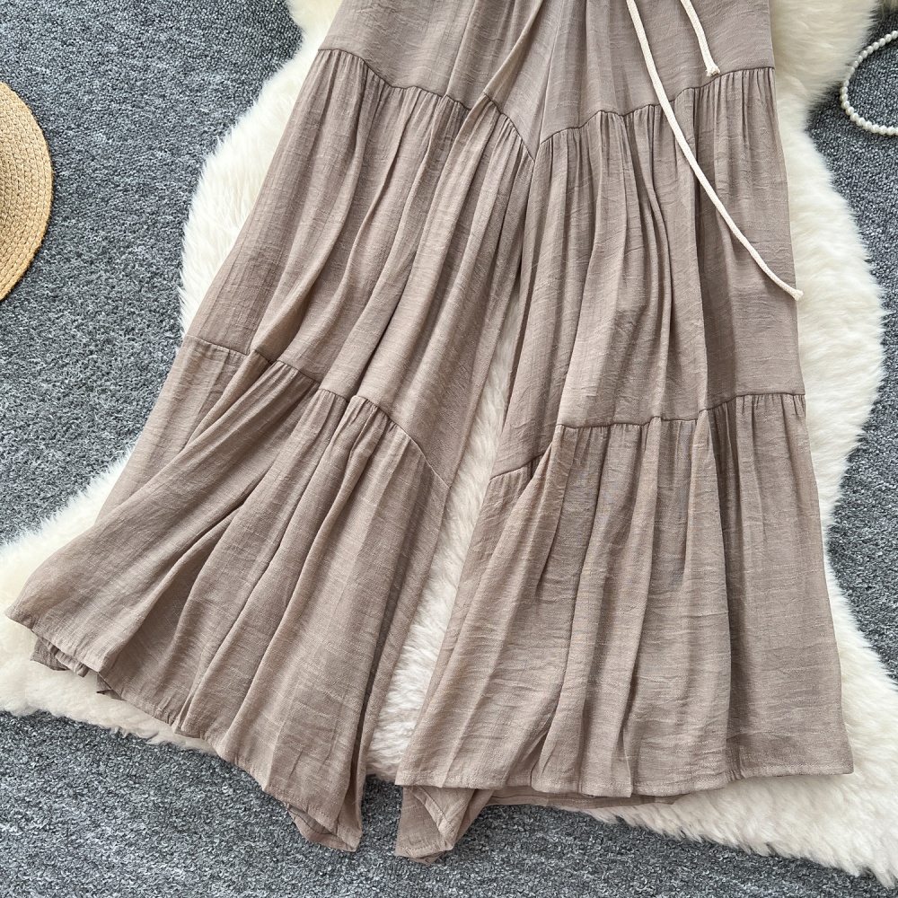 High waist loose culottes all-match chiffon casual pants