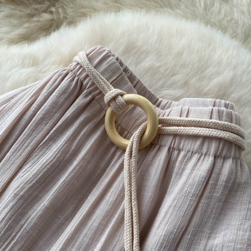 High waist loose culottes all-match chiffon casual pants
