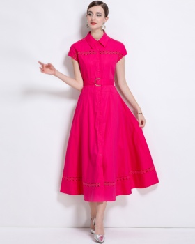 Slim frenum long dress hollow elegant dress for women