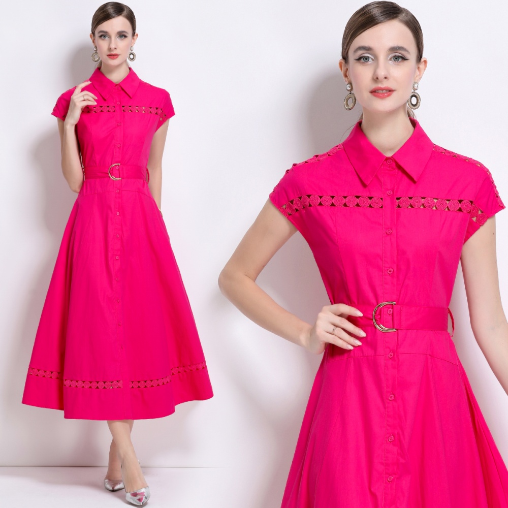 Slim frenum long dress hollow elegant dress for women