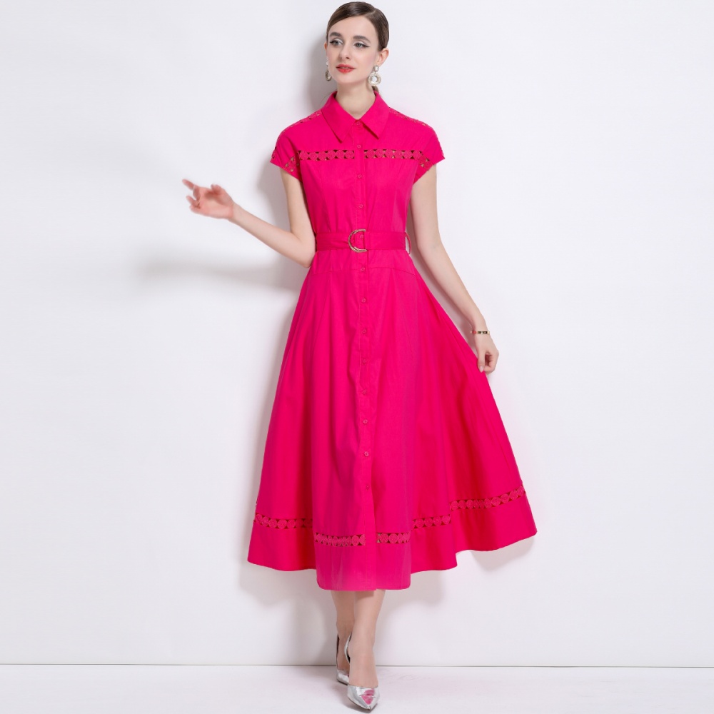 Slim frenum long dress hollow elegant dress for women