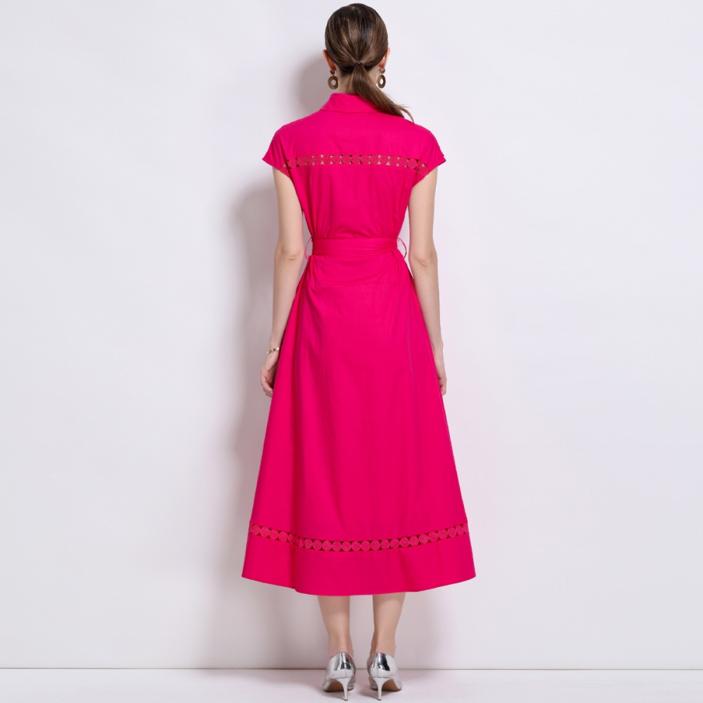 Slim frenum long dress hollow elegant dress for women