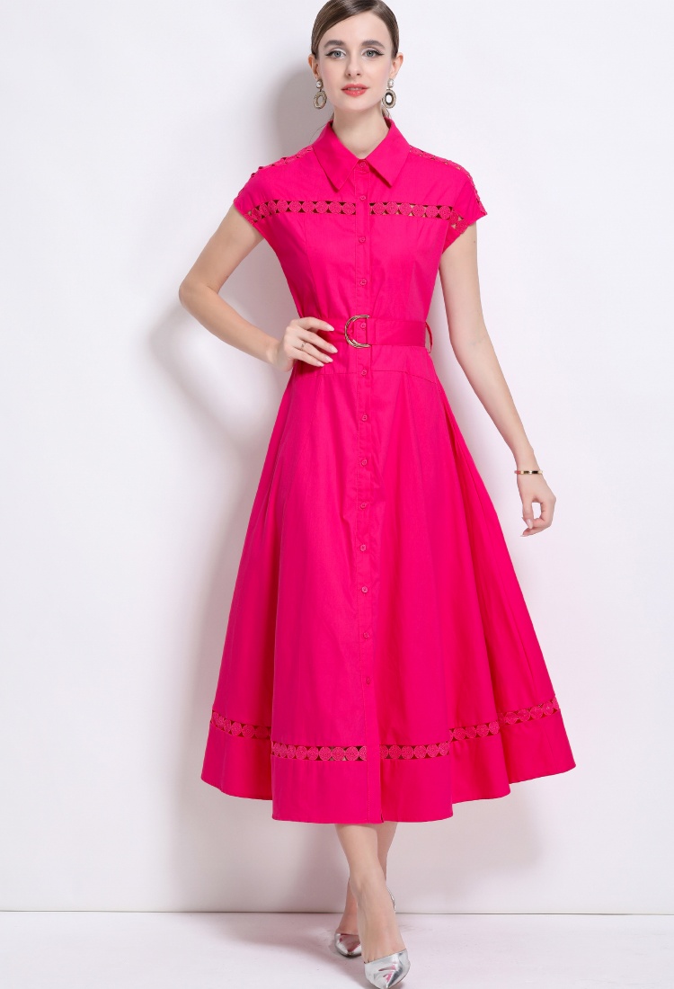 Slim frenum long dress hollow elegant dress for women