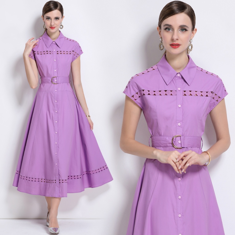 Frenum slim dress elegant hollow long dress for women