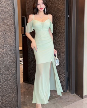 Sexy long dress temperament slim evening dress