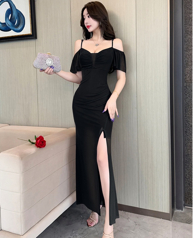 Sexy long dress temperament slim evening dress