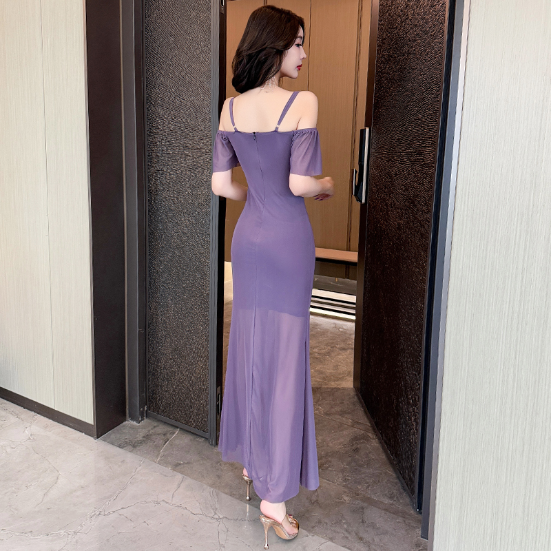 Sexy long dress temperament slim evening dress