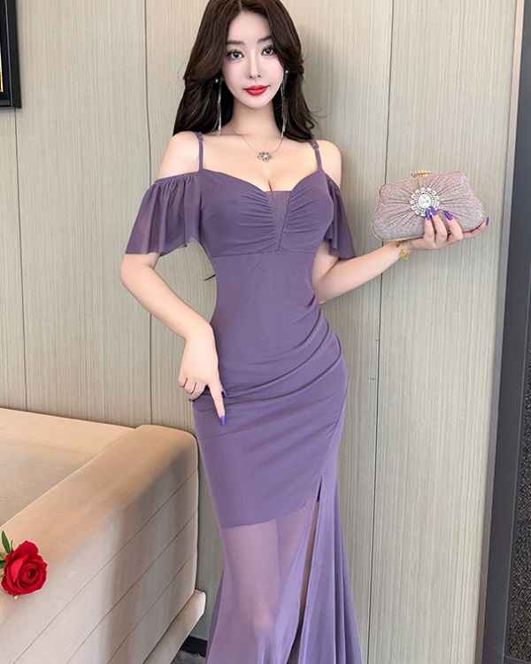 Sexy long dress temperament slim evening dress