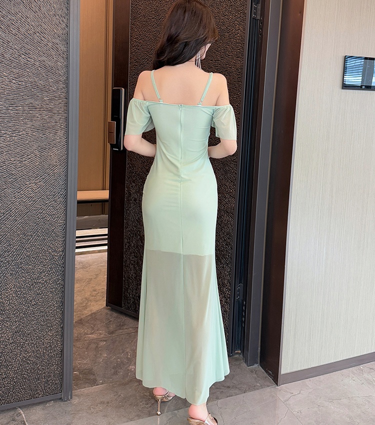 Sexy long dress temperament slim evening dress
