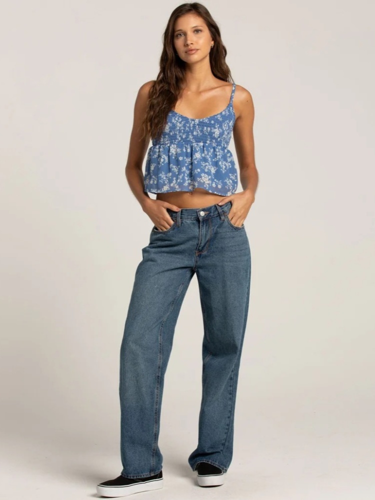 Halter summer commuting floral all-match sling tops