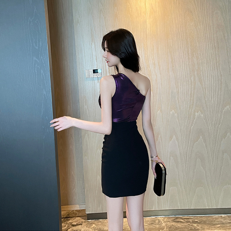 Halter temperament bar dress package hip nightclub slim T-back