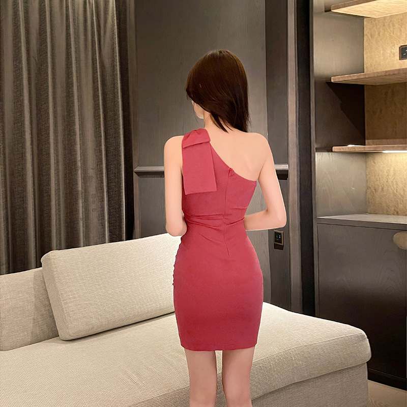 Low-cut night show temperament T-back sexy spicegirl dress