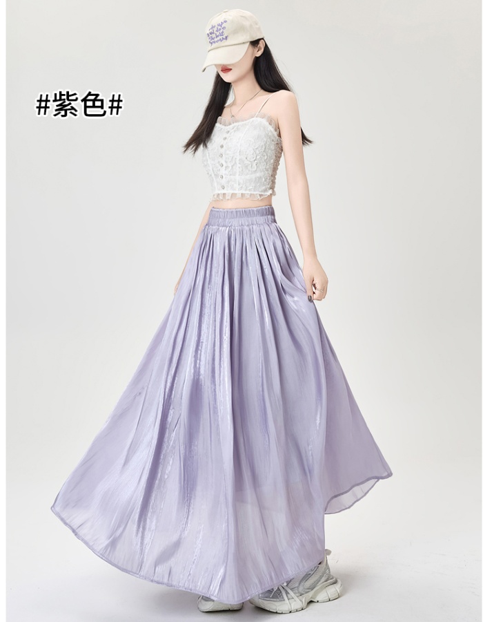 Slim big skirt long skirt drape A-line skirt for women