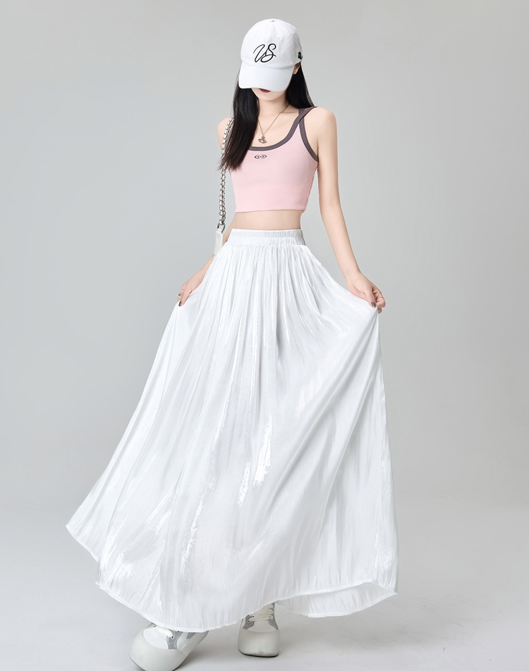 Slim big skirt long skirt drape A-line skirt for women
