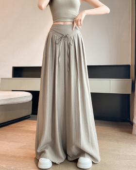 Cotton linen straight ice silk culottes for women